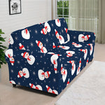 Xmas Snowman Pattern Print Sofa Cover
