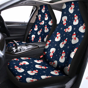 Xmas Snowman Pattern Print Universal Fit Car Seat Covers