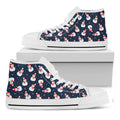 Xmas Snowman Pattern Print White High Top Sneakers