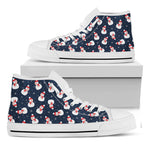 Xmas Snowman Pattern Print White High Top Shoes
