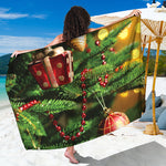 Xmas Tree Print Beach Sarong Wrap