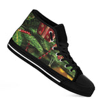 Xmas Tree Print Black High Top Shoes