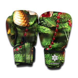 Xmas Tree Print Boxing Gloves