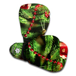 Xmas Tree Print Boxing Gloves