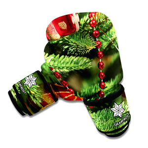 Xmas Tree Print Boxing Gloves