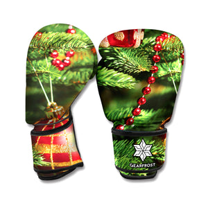 Xmas Tree Print Boxing Gloves