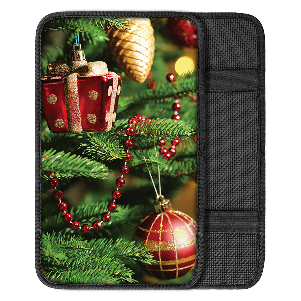 Xmas Tree Print Car Center Console Cover