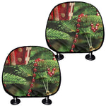 Xmas Tree Print Car Headrest Covers
