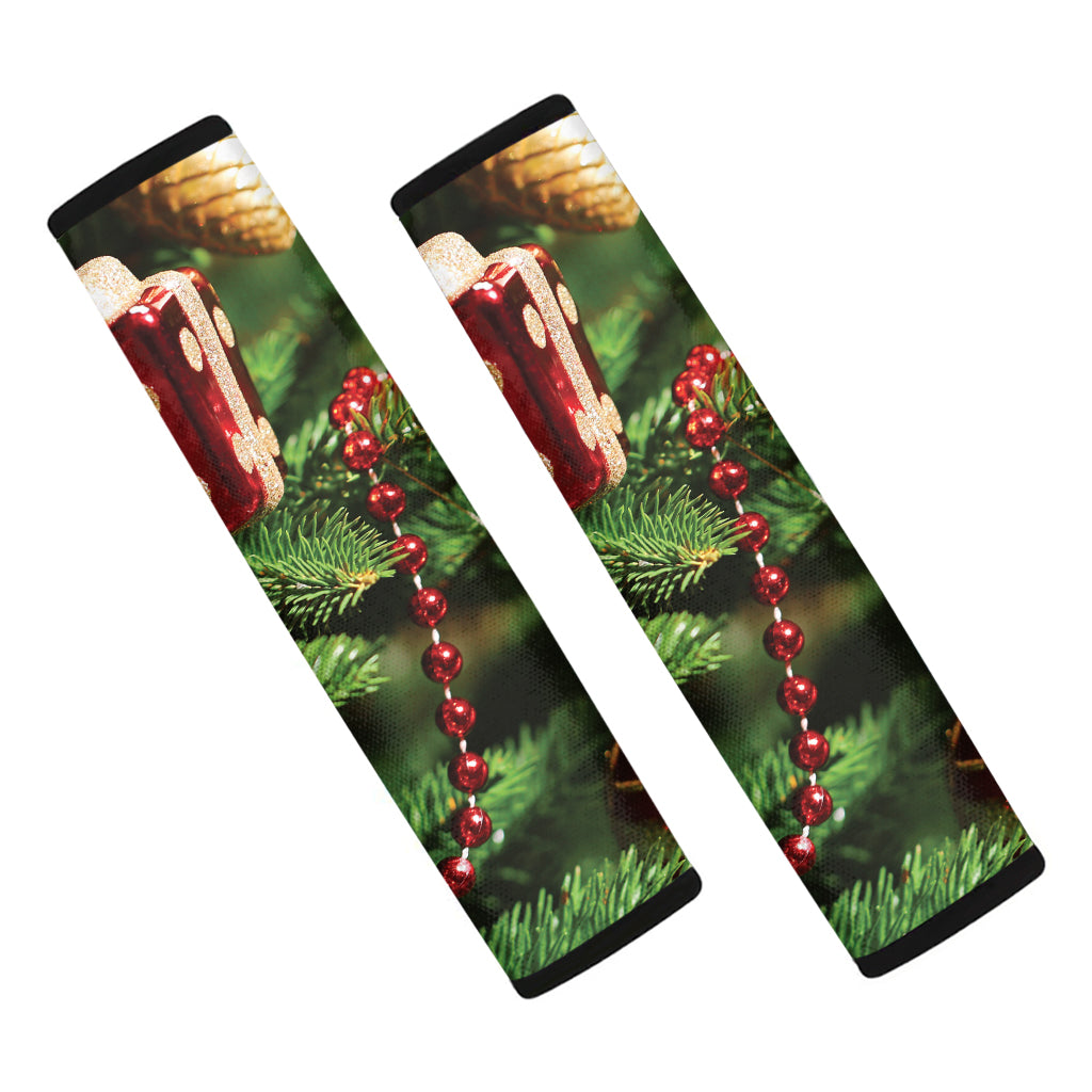 Xmas Tree Print Car Seat Belt Covers