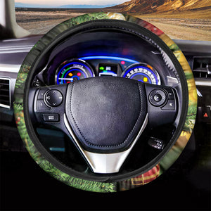 Xmas Tree Print Car Steering Wheel Cover