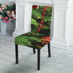 Xmas Tree Print Dining Chair Slipcover