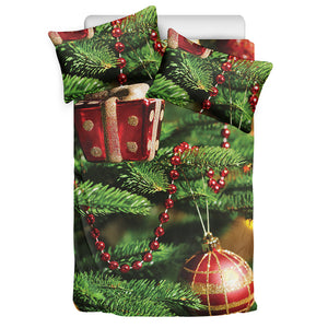 Xmas Tree Print Duvet Cover Bedding Set