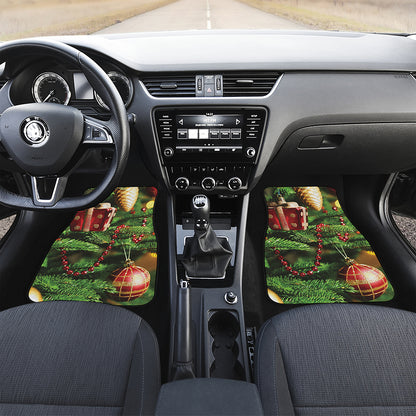Xmas Tree Print Front and Back Car Floor Mats