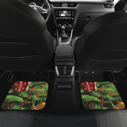 Xmas Tree Print Front and Back Car Floor Mats