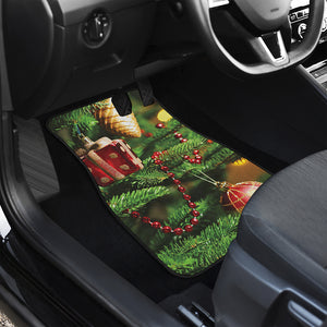 Xmas Tree Print Front Car Floor Mats