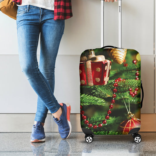 Xmas Tree Print Luggage Cover