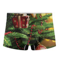 Xmas Tree Print Men's Boxer Briefs