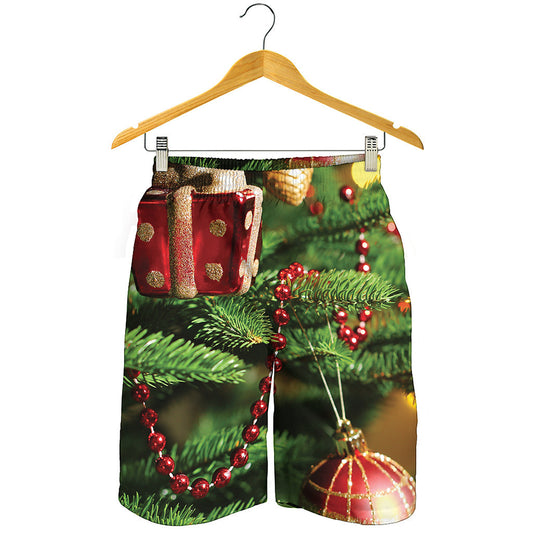 Xmas Tree Print Men's Shorts