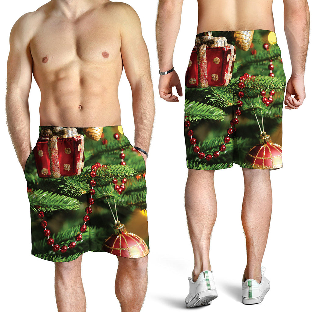 Xmas Tree Print Men's Shorts