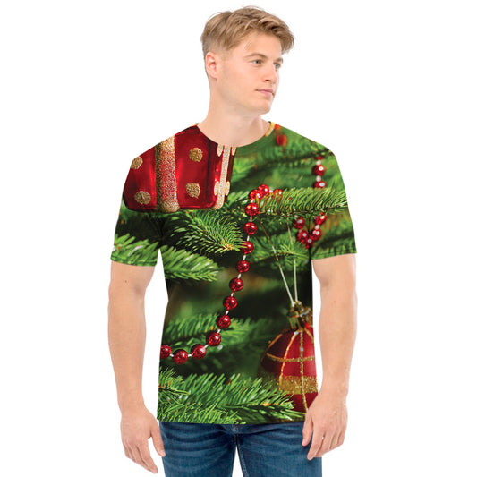 Xmas Tree Print Men's T-Shirt
