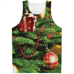Xmas Tree Print Men's Tank Top