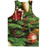 Xmas Tree Print Men's Tank Top