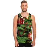 Xmas Tree Print Men's Tank Top