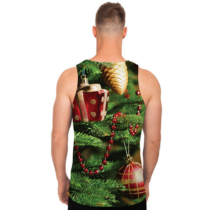 Xmas Tree Print Men's Tank Top