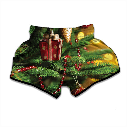Xmas Tree Print Muay Thai Boxing Shorts