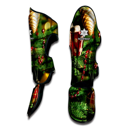 Xmas Tree Print Muay Thai Shin Guard