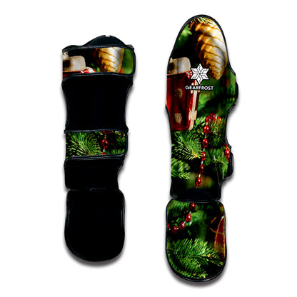 Xmas Tree Print Muay Thai Shin Guard