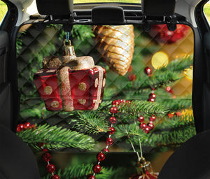 Xmas Tree Print Pet Car Back Seat Cover