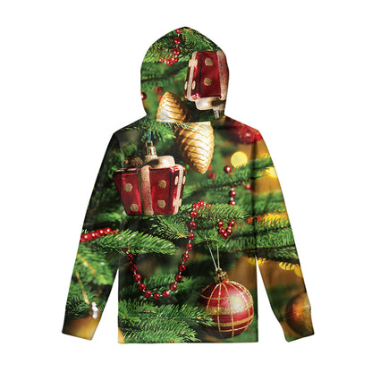 Xmas Tree Print Pullover Hoodie