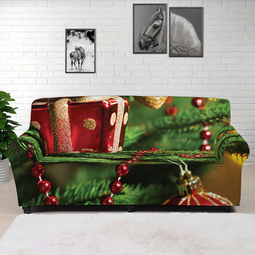 Xmas Tree Print Sofa Cover