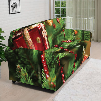 Xmas Tree Print Sofa Cover