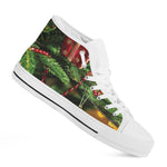 Xmas Tree Print White High Top Shoes