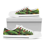 Xmas Tree Print White Low Top Shoes
