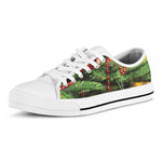 Xmas Tree Print White Low Top Shoes