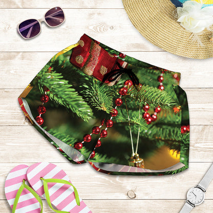 Xmas Tree Print Women's Shorts