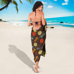 Yarn And Needle Pattern Print Beach Sarong Wrap