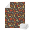 Yarn And Needle Pattern Print Blanket