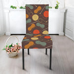 Yarn And Needle Pattern Print Dining Chair Slipcover