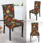 Yarn And Needle Pattern Print Dining Chair Slipcover
