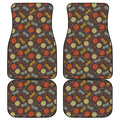 Yarn And Needle Pattern Print Front and Back Car Floor Mats