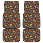 Yarn And Needle Pattern Print Front and Back Car Floor Mats
