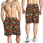 Yarn And Needle Pattern Print Men's Shorts