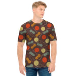 Yarn And Needle Pattern Print Men's T-Shirt
