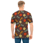 Yarn And Needle Pattern Print Men's T-Shirt