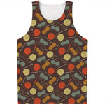 Yarn And Needle Pattern Print Men's Tank Top