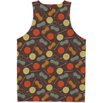 Yarn And Needle Pattern Print Men's Tank Top